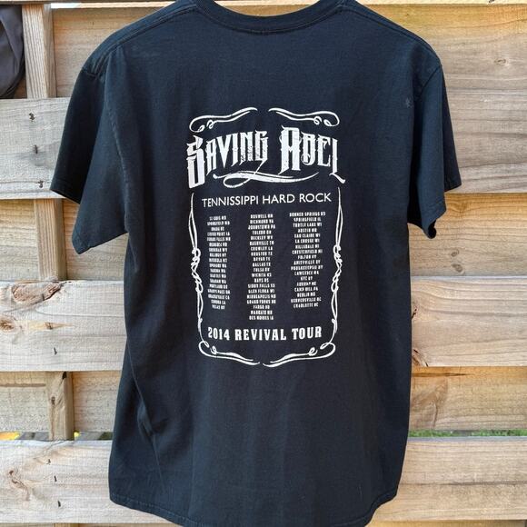 Saving Abel 2014 Revival Tennissippi Hard Rock Metal Tour black shirt Sz Medium - Picture 2 of 7